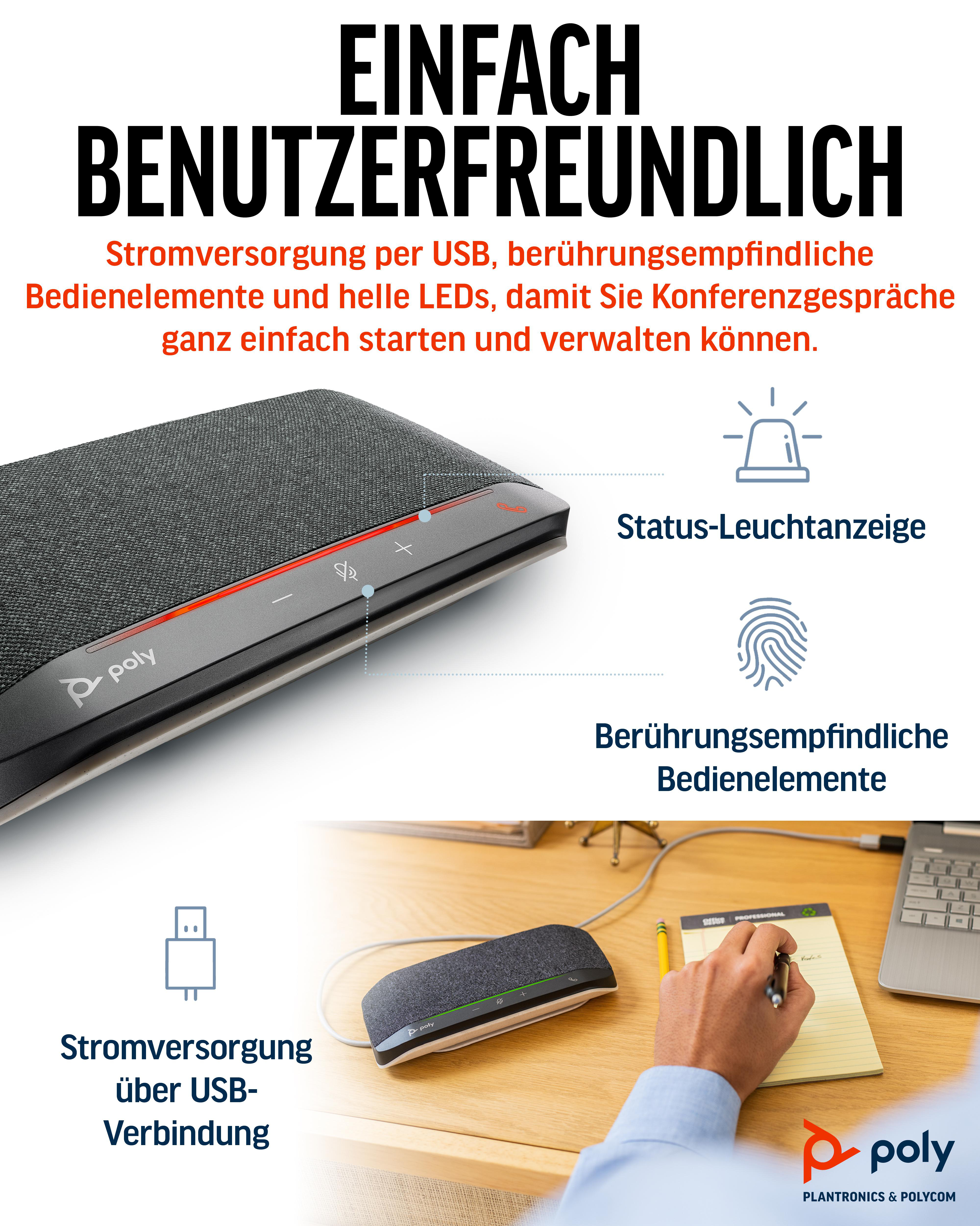 POLY Sync10  Konferenzlautsprecher Grau