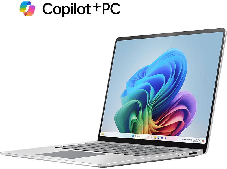 MICROSOFT Surface Laptop, Copilot+ PC, 7. Edition, Notebook, mit 15 Zoll Display Touchscreen, Qualcomm Snapdragon X Elite, 16 GB RAM, 1 TB SSD, Qualcomm Adreno Onboard Graphics, Platin, Windows 11 Home