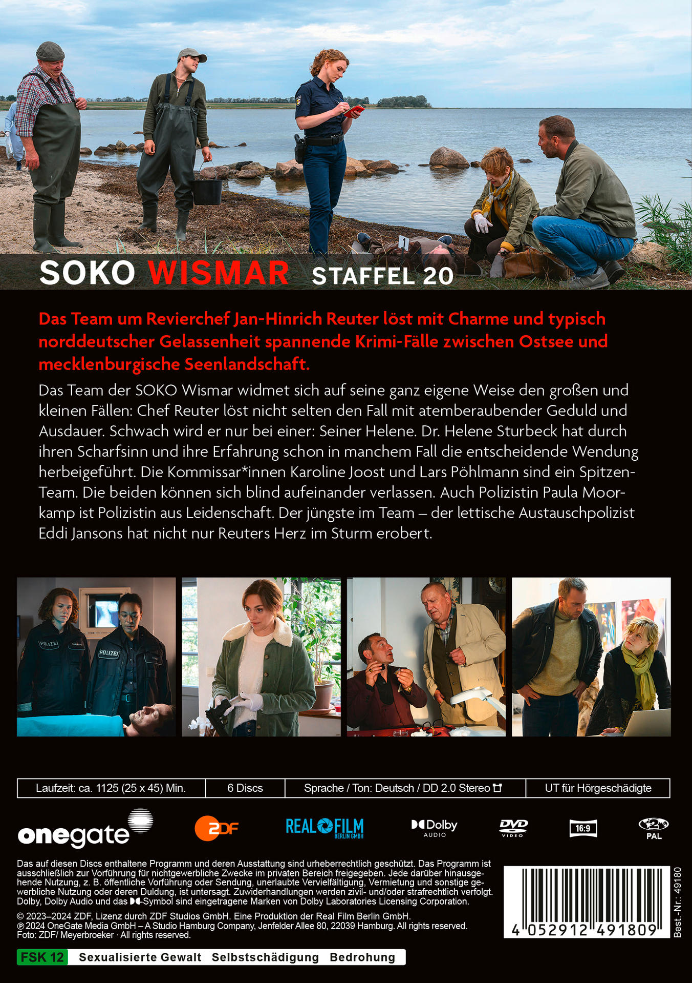 DVD-Cover von SOKO Wismar, zeigt eine Gruppe von Leuten am Strand, Text oben.
