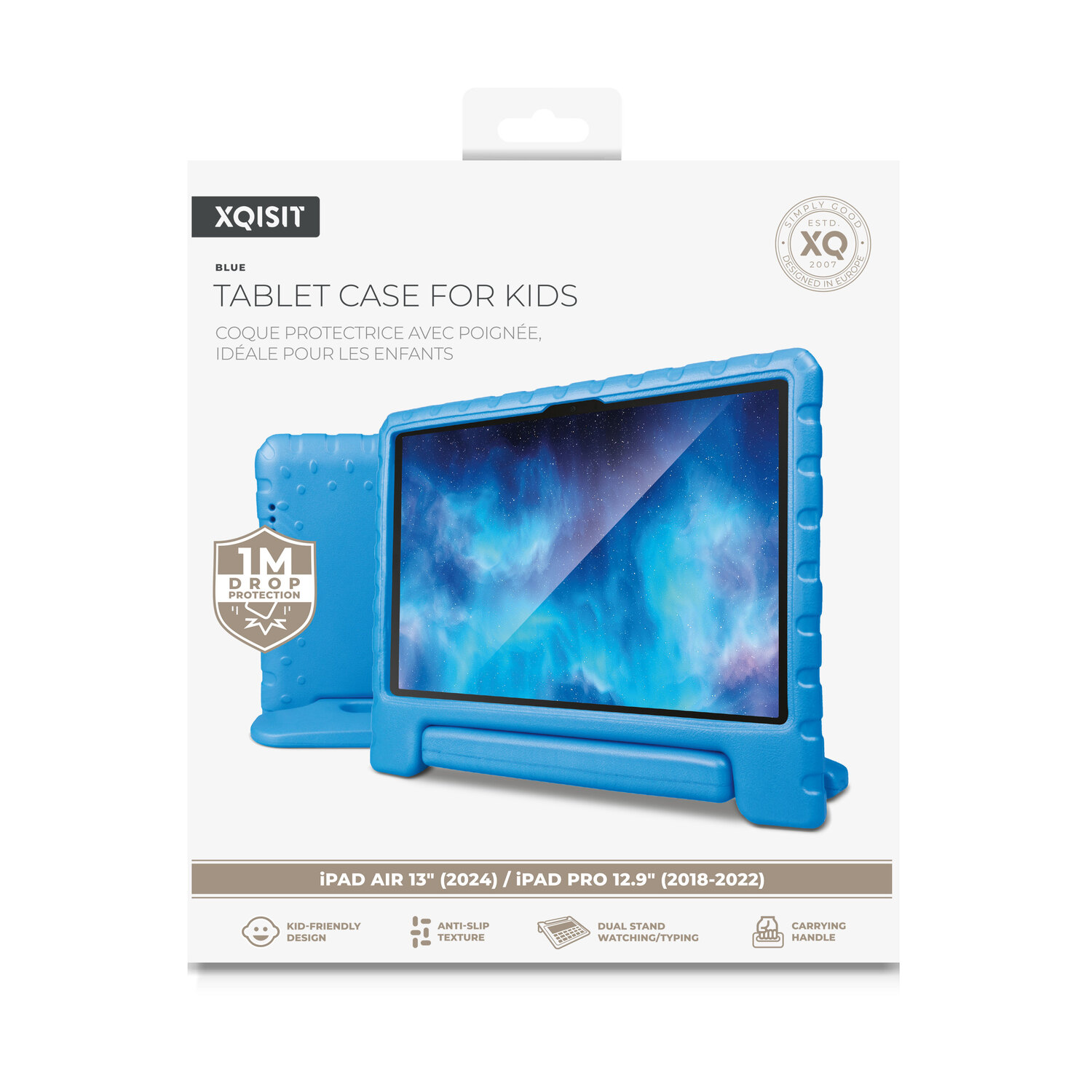 XQISIT Cover iPad Air 12.9'' Kids Blauw (600843)