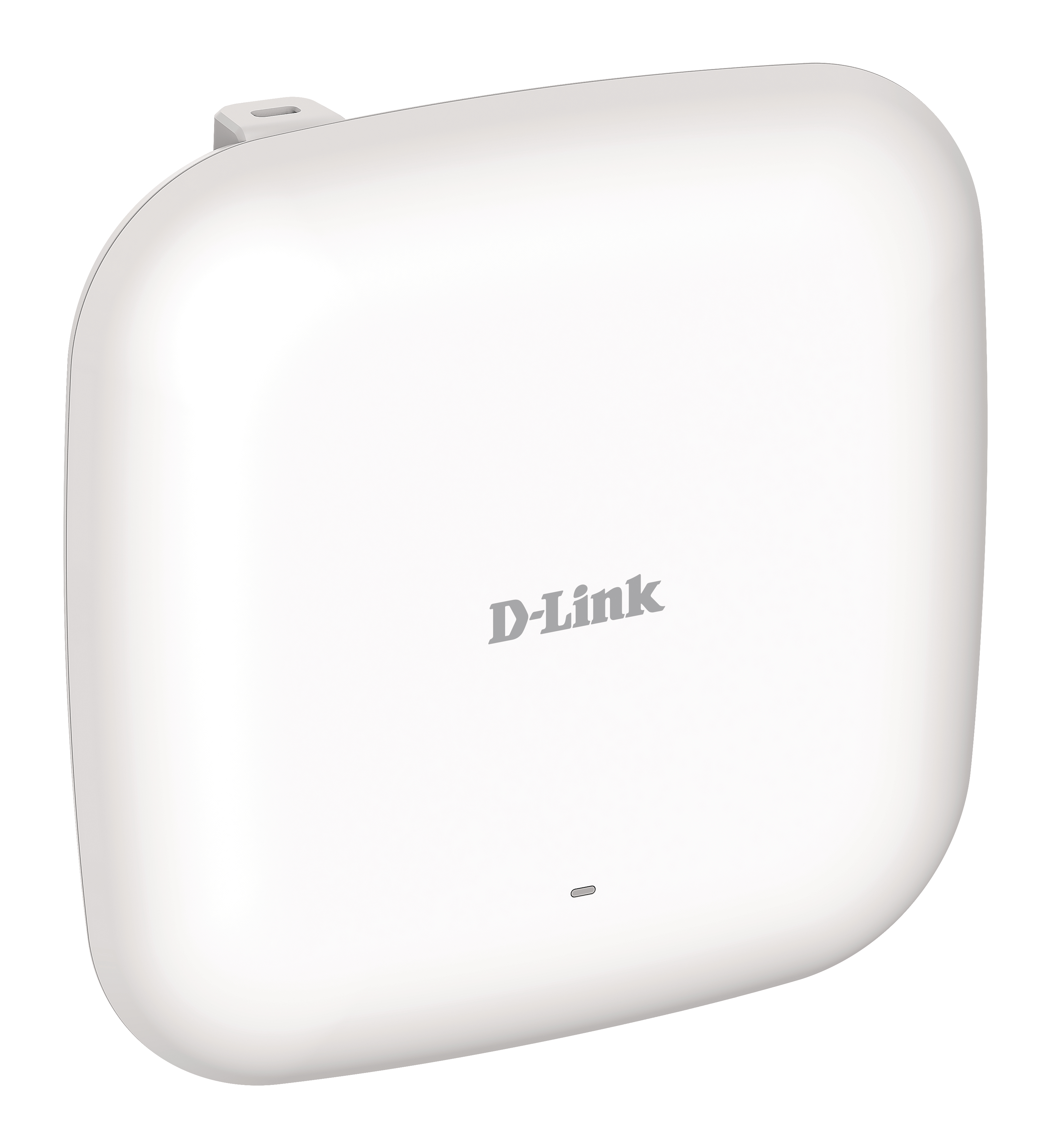 Weißes D-Link Access Point Gerät vor weißem Hintergrund.