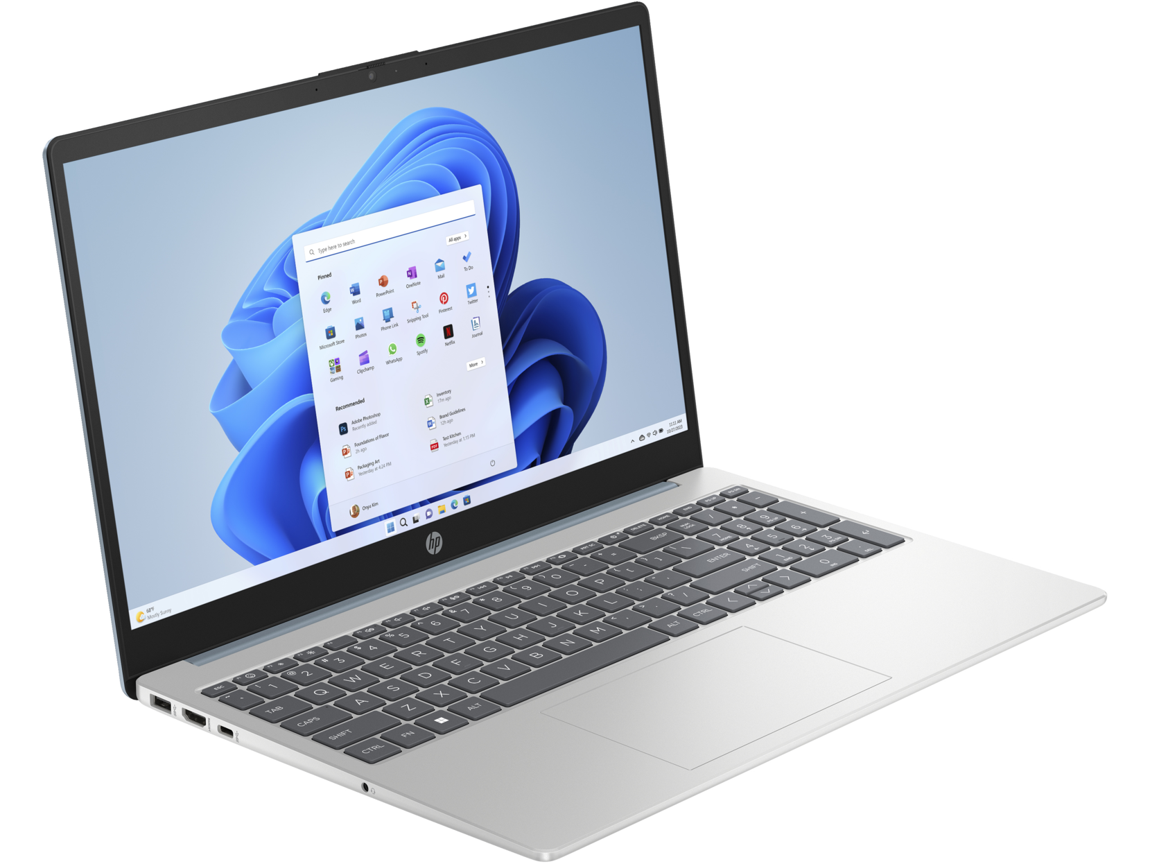 Portátil - HP 15-fd0065ns, 15.6" Full HD, Intel Core i3-N305, 8GB RAM, 512GB SSD, Gráficos Intel® UHD, Windows 11 H, Azul