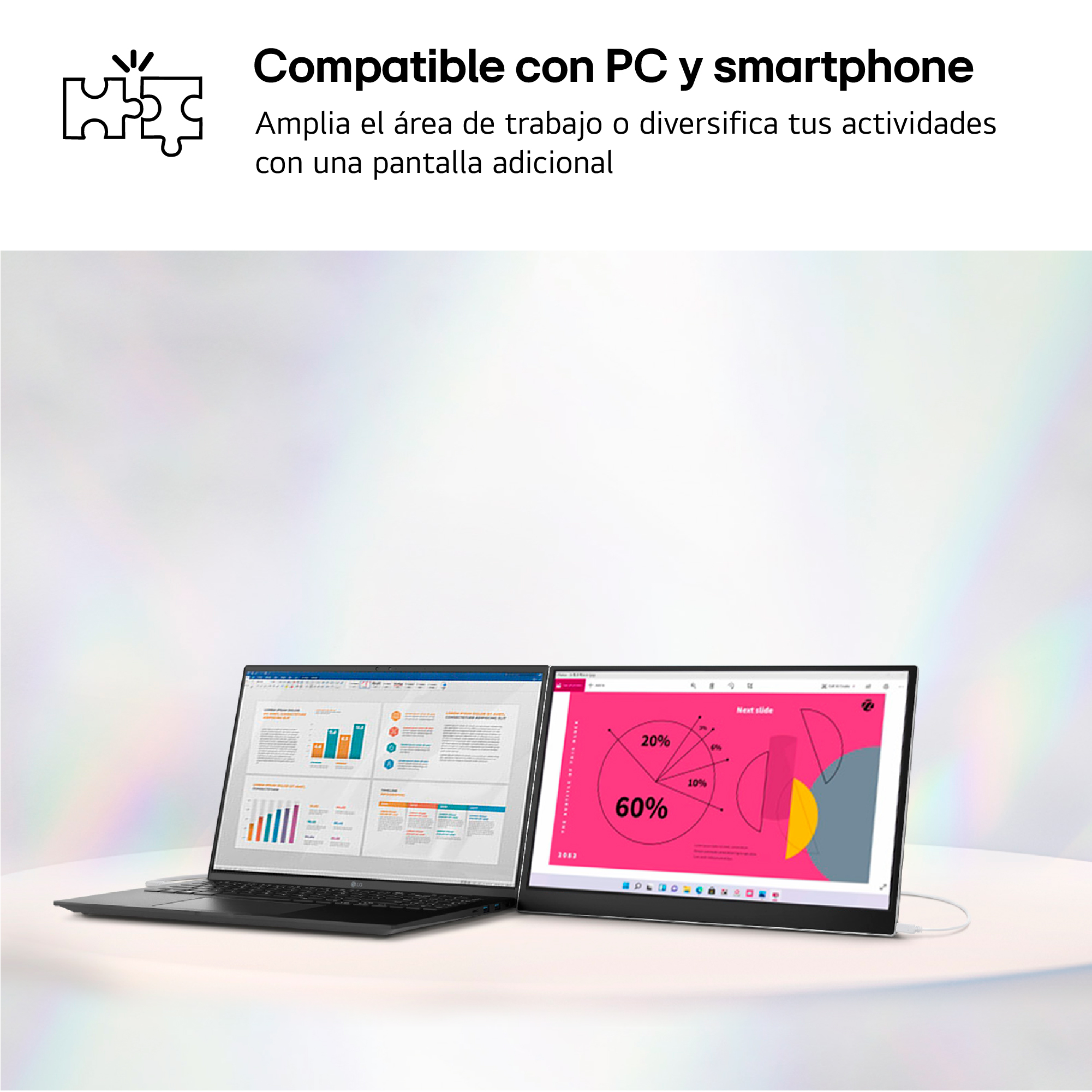 Dos portátiles, uno abierto mostrando gráficos, el otro con una segunda pantalla mostrando un gráfico.
