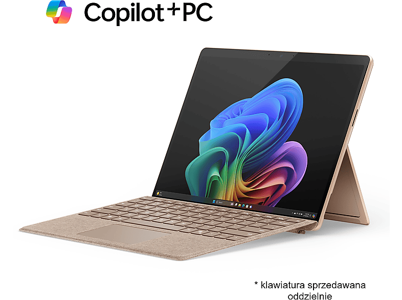 Laptop/Tablet 2w1 MICROSOFT Surface Pro, Copilot+ PC, 11. edycja, 13 LCD Snapdragon X Plus/16GB/512GB SSD Dune