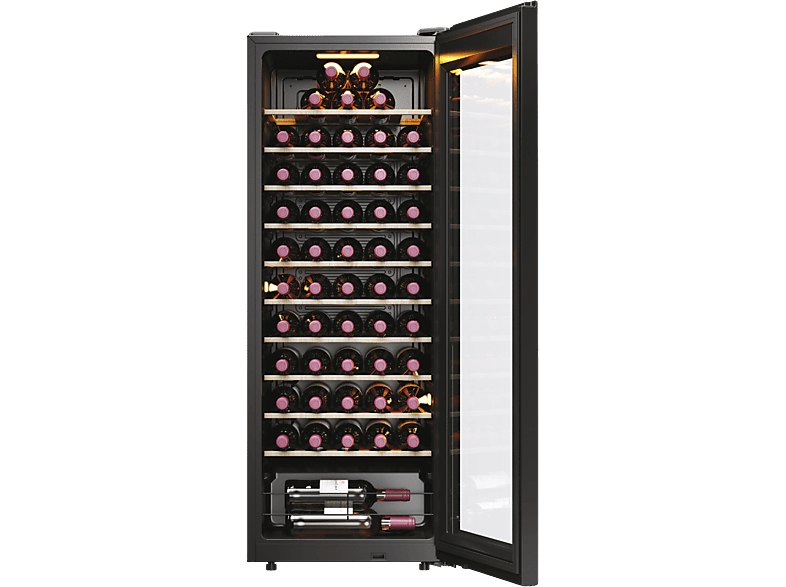 Haier HWS58GGH1 Weinklimaschrank (150 l, 147 kWh, EEK: G, Schwarz, Anzahl Flaschen: 58)