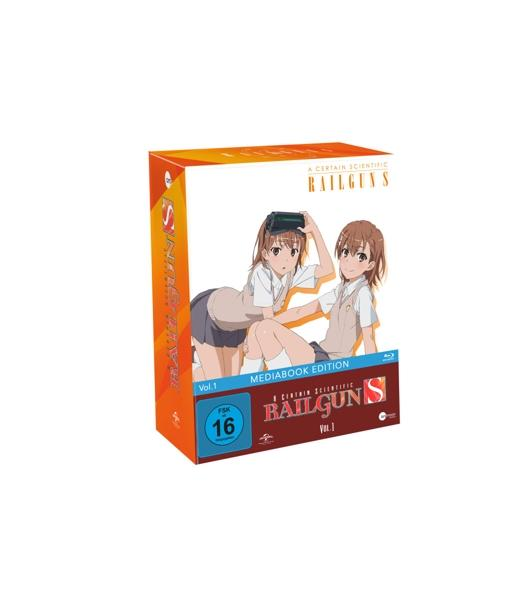 Anime-Medienbuchcover. Zwei Mädchen sind zu sehen, eines hält ein Gerät.