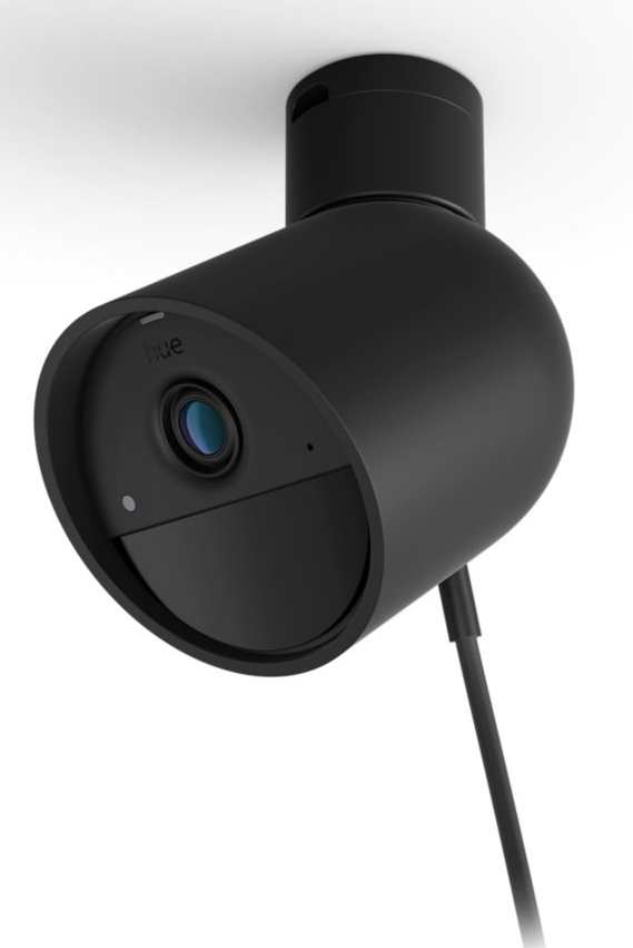 Biały klimatyzator z czarnymi akcentami na białym tle.