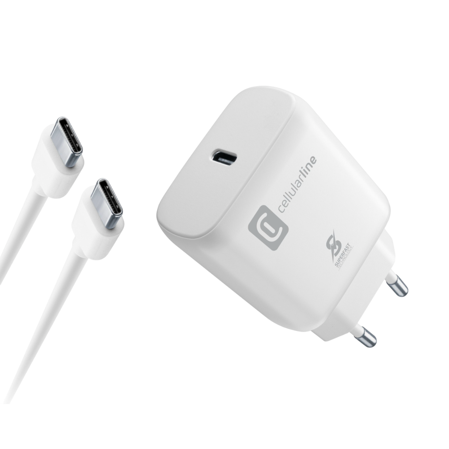 Cellularline Kit 25 W Pd Usb-c-naar-usb-c Thuislader afbeelding