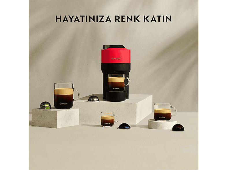 NESPRESSO Vertuo Pop Kapsüllü Kahve Makinesi Kırmızı_5