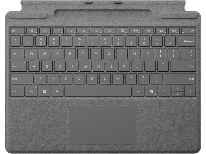MICROSOFT Surface Pro Keyboard mit Stiftaufbewahrung - Platin; Tastatur