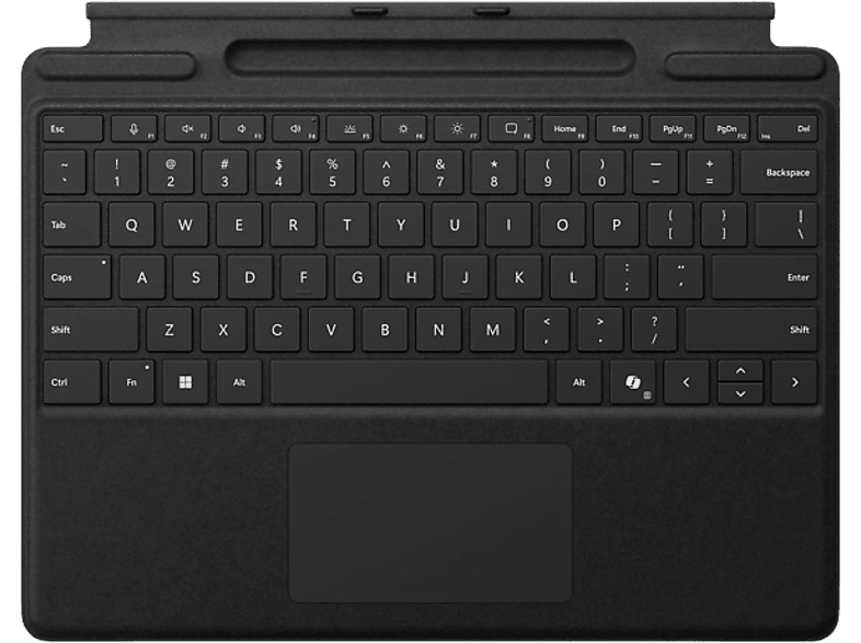 MICROSOFT Surface Pro Keyboard mit Stiftaufbewahrung – Schwarz; Tastatur