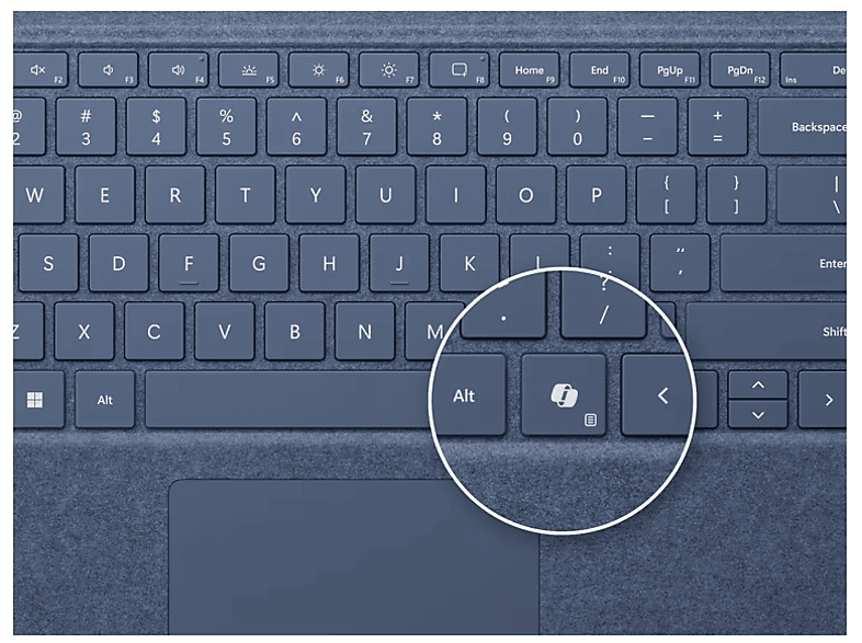 MICROSOFT Surface Pro Keyboard mit Stiftaufbewahrung - Platin; Tastatur — Foto 2 von 2