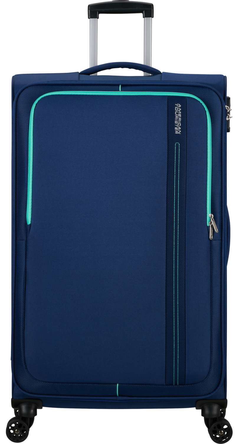 AMERICAN TOURISTER Sea Seeker Spinner nagy méretű bőrönd 80cm, puhafedeles, kék (146676-6636)