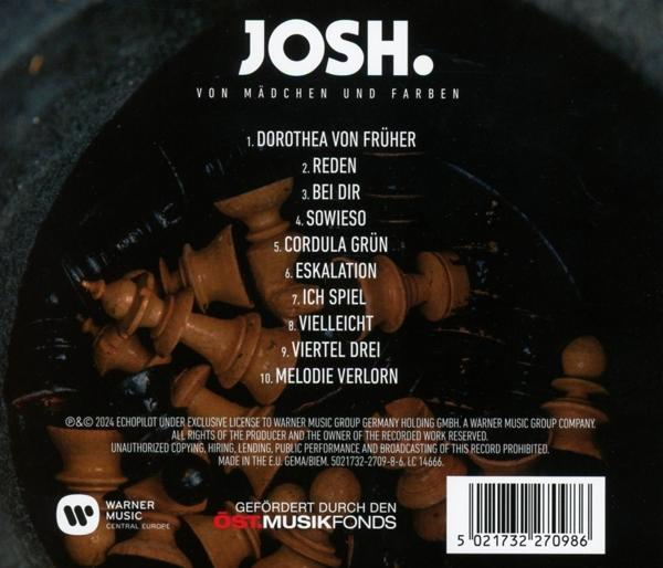 Die Rückseite einer CD mit Titeln und Copyright-Hinweis. Enthält Songtitel und Gruppennamen.