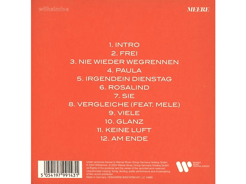 Wilhelmine - Meere [CD] — Foto 2 von 2