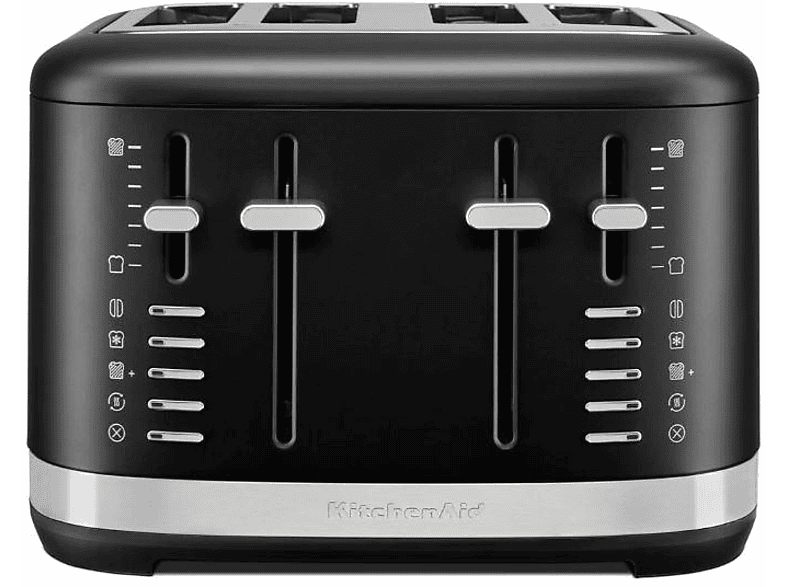 KITCHENAID 5KMT4109EBM Toaster Matt Schwarz (1960 Watt, Schlitze: 4)