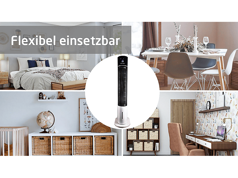 Thumbnail - KOENIC KTFC 603022 Turmventilator und Luftkühler Weiß (60 Watt)
