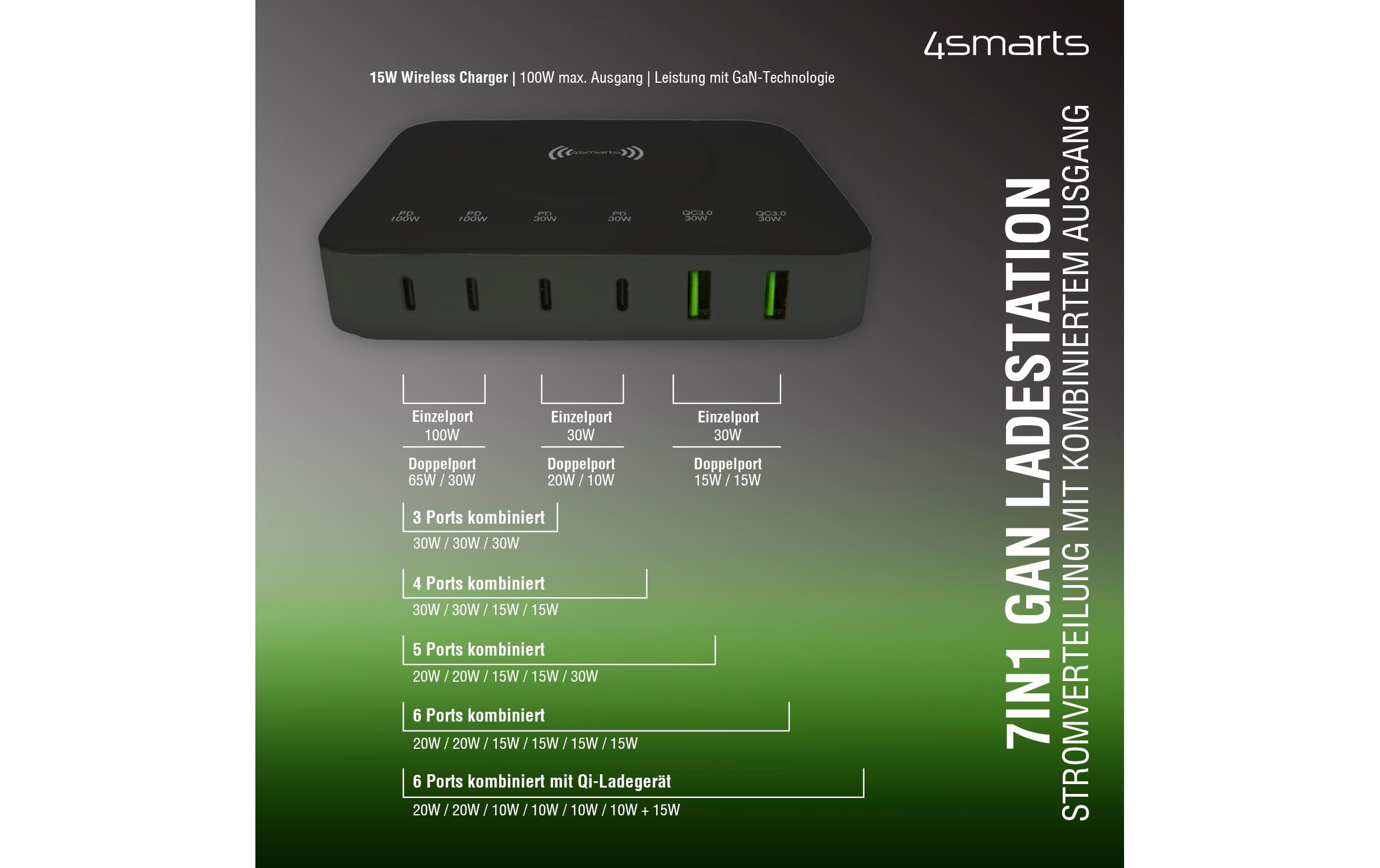 4SMARTS USB Ladegerät, Universal Universal, Grau USB Ladegerät Universal, Grau