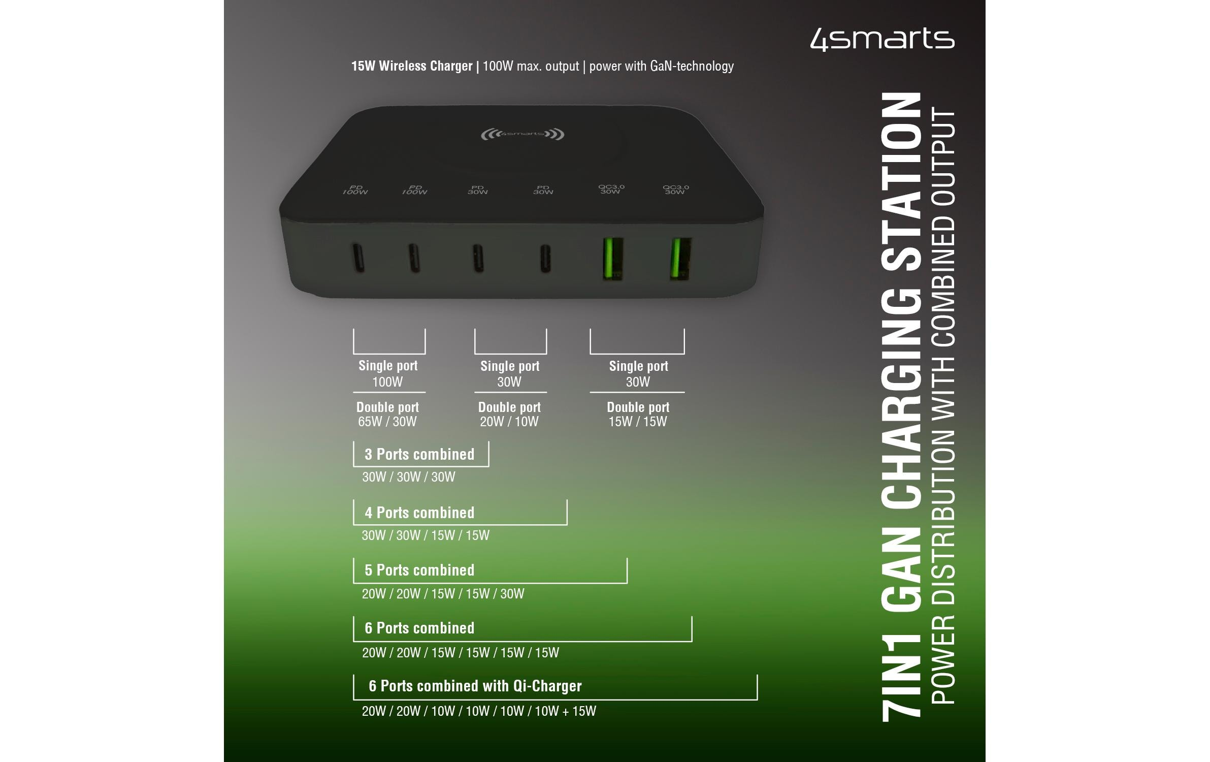4SMARTS USB Ladegerät, Universal Universal, Grau USB Ladegerät Universal, Grau