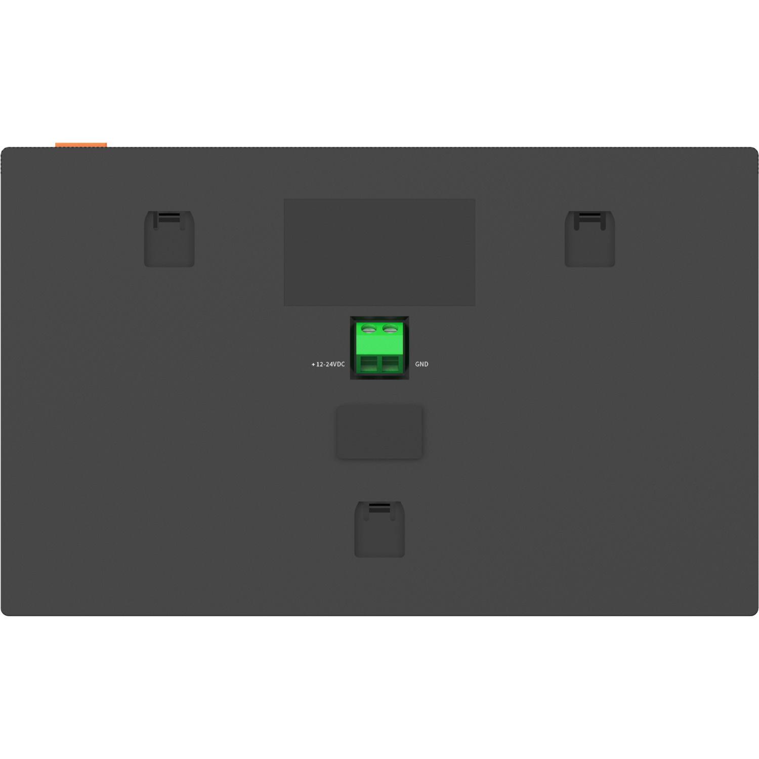 Black device back with connectors.