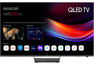 SENCOR SLE 55Q870TCSB QLED SMART TV, webOS, fekete, 139 cm