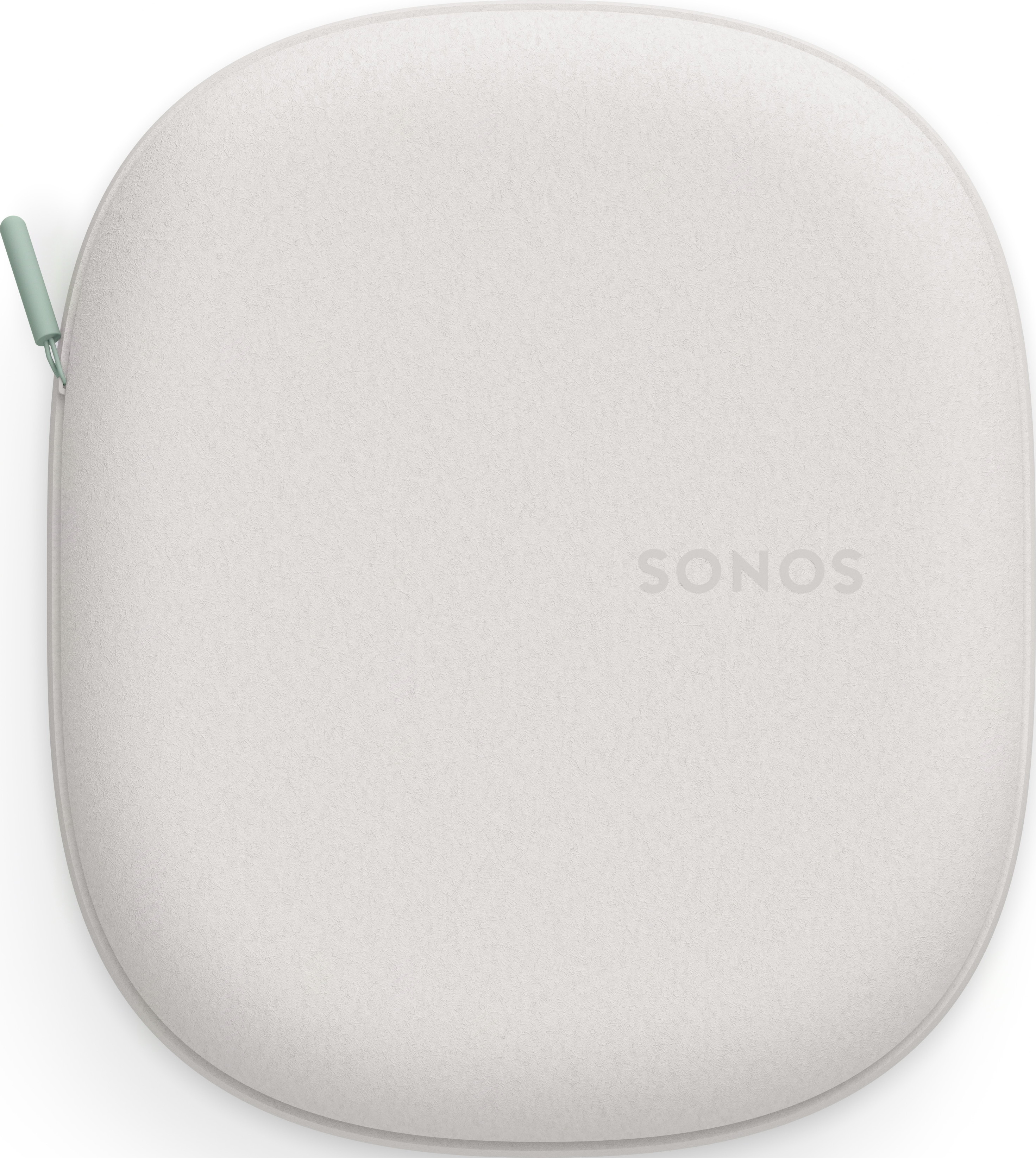 Étui d'enceinte SONOS blanc avec une fermeture éclair vert clair.