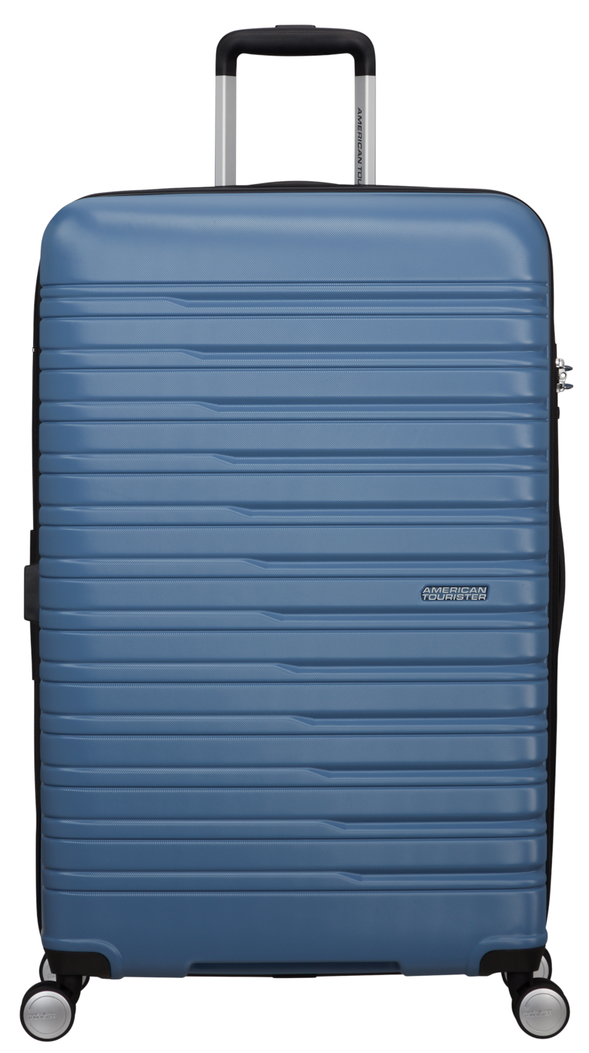 AMERICAN TOURISTER Flashline Spinner közepes méretű bőrönd 78cm, bővíthető, keményfedeles, kék (149769-A283)