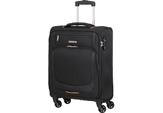 AMERICAN TOURISTER Summer Session Spinner kabin méretű bőrönd 55cm, puhafedeles, fekete-narancssárga (125805-1070)