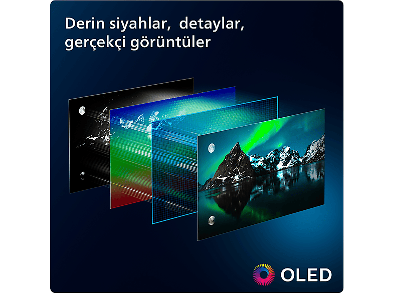 PHILIPS 65OLED809/12 65 inç 164 Ekran Uydu Alıcılı Smart 4K UHD Dolby Vision Dolby Atmos Google Ambilight TV_5