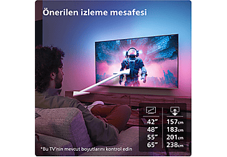 PHILIPS 65OLED809/12 65 inç 164 Ekran Uydu Alıcılı Smart 4K UHD Dolby Vision Dolby Atmos Google Ambilight TV_13