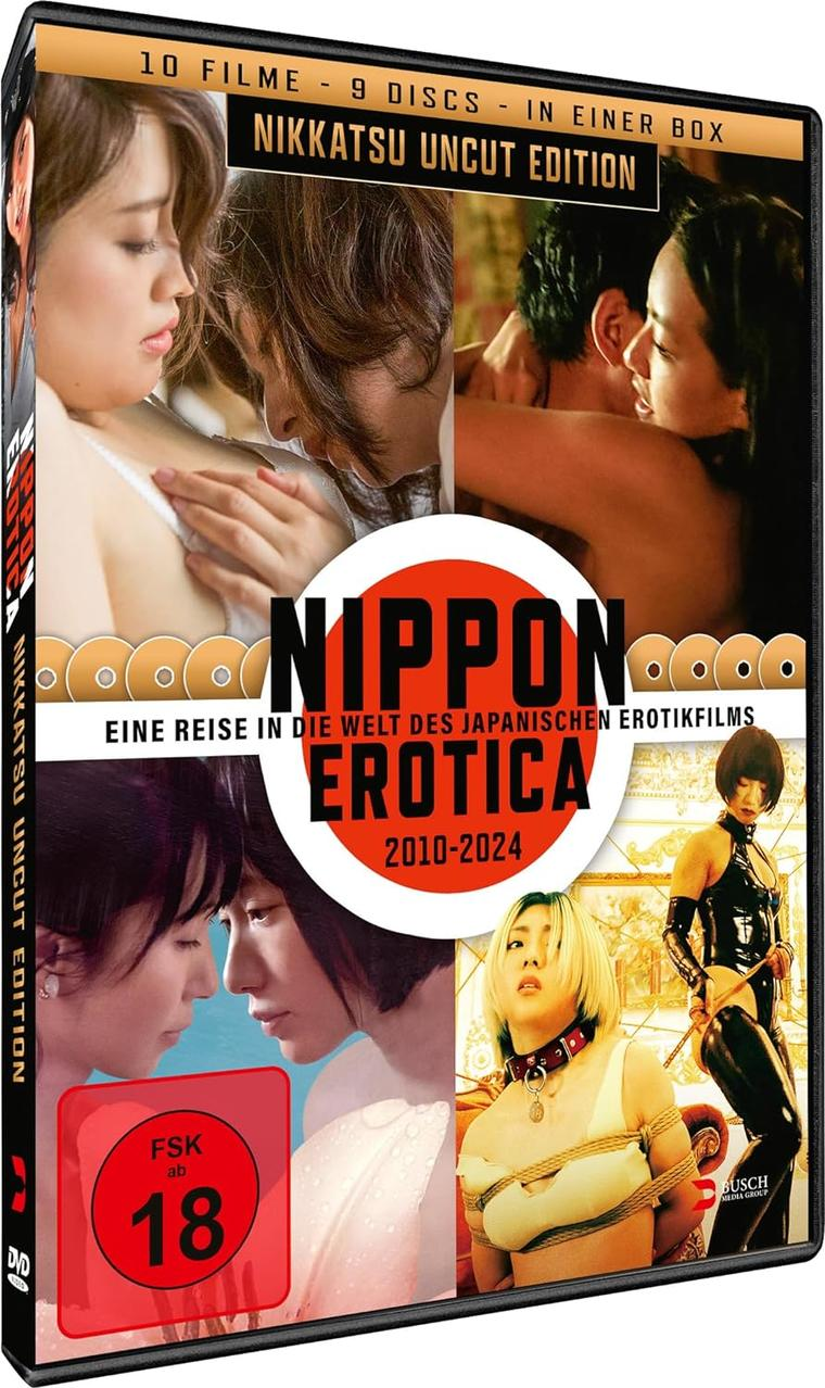 DVD-Box-Set mit mehreren Bildern, erotische japanische Filme zeigend.