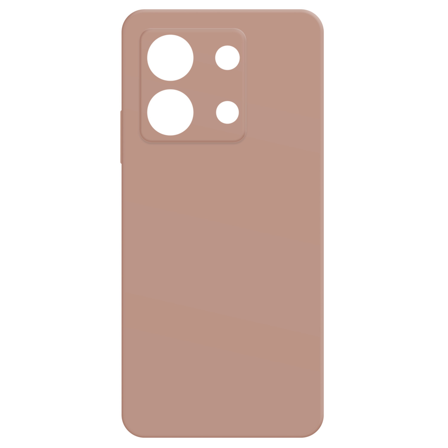 Coque de téléphone rose avec quatre découpes pour appareil photo.