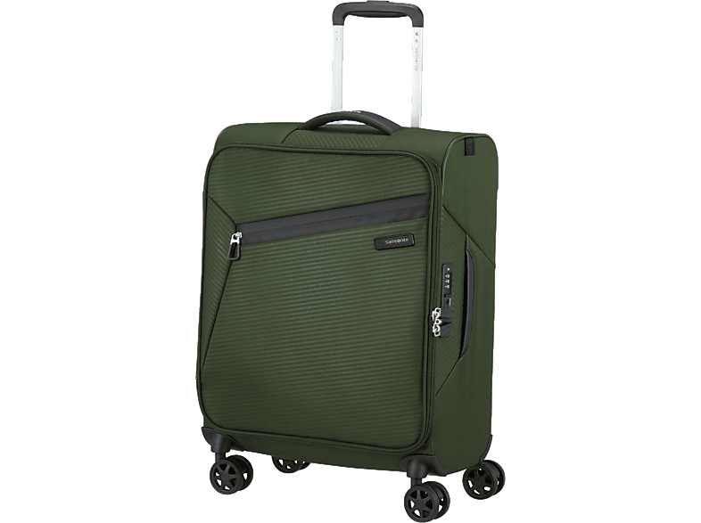 SAMSONITE Litebeam Spinner kabin méretű bőrönd 55cm, puhafedeles, sötétzöld (146852-9199)