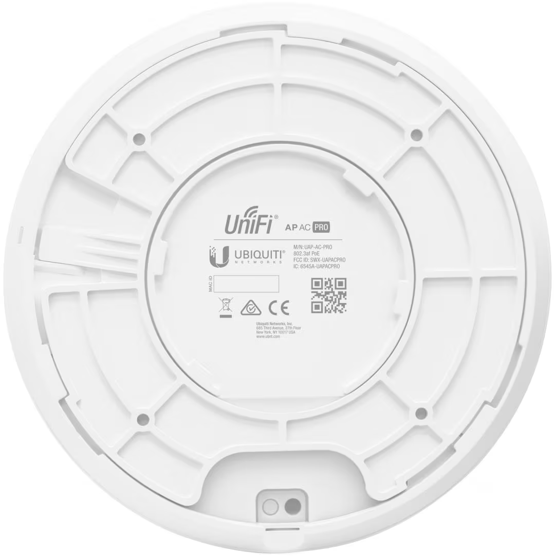 Point d'accès Unifi AP AC PRO blanc.