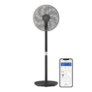 PHILIPS CX3550/01 Air+ App, Automatische Rotation 2-in-1 Standventilator und Tischventilator Schwarz/Silber (48 Watt)