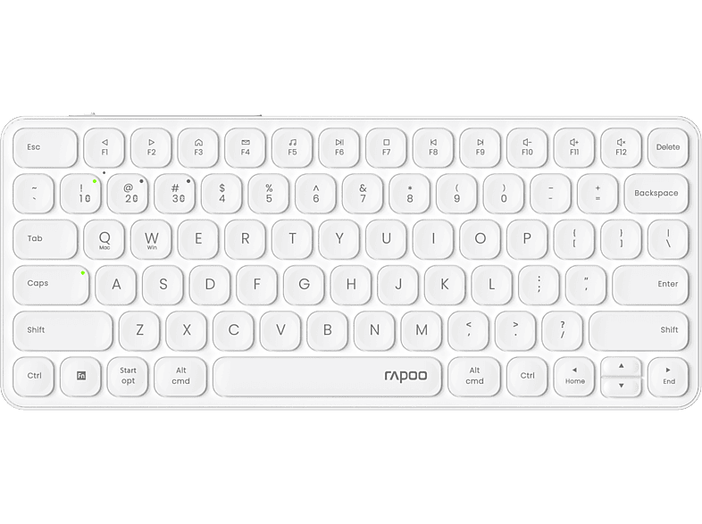 RAPOO E9610M, Tastatur, Kabellos, Weiss