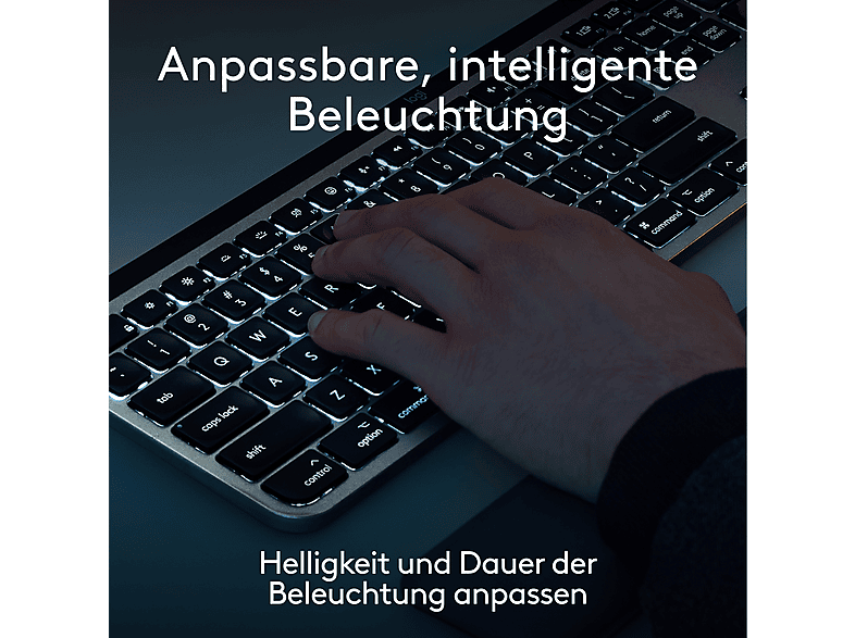 Thumbnail - LOGITECH MX Keys S for Mac, Bluetooth, kabellose Tastatur, Sonstiges, kabellos, Space Grey