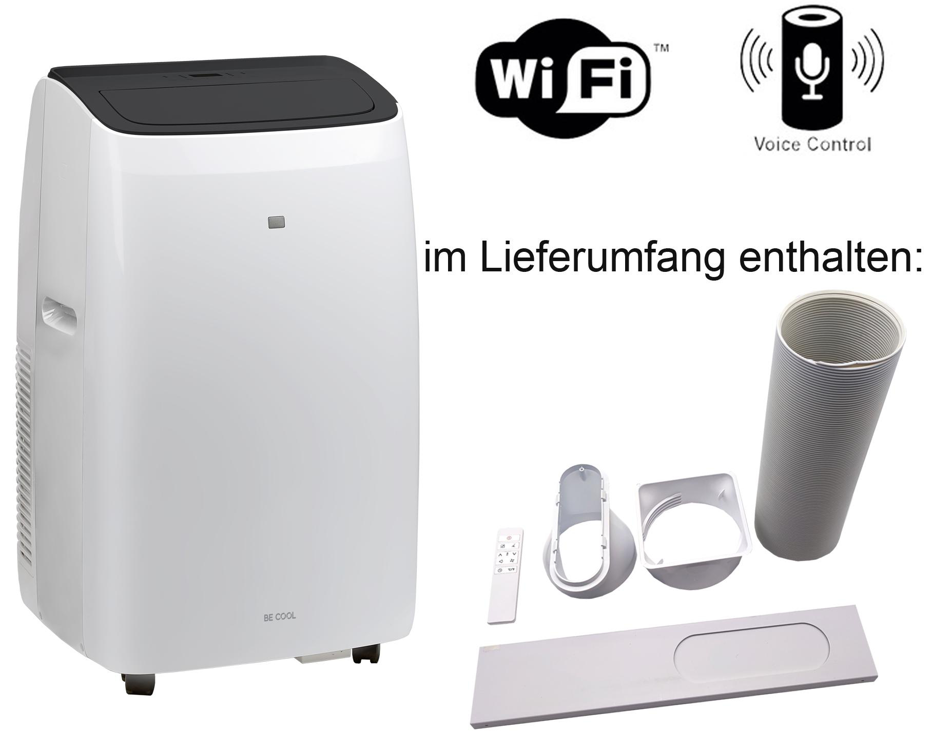 BE COOL BC16KL2201FW Klimagerät (Max. Raumgröße: 58 m², EEK: A, 16000 BTU/h, Weiß)