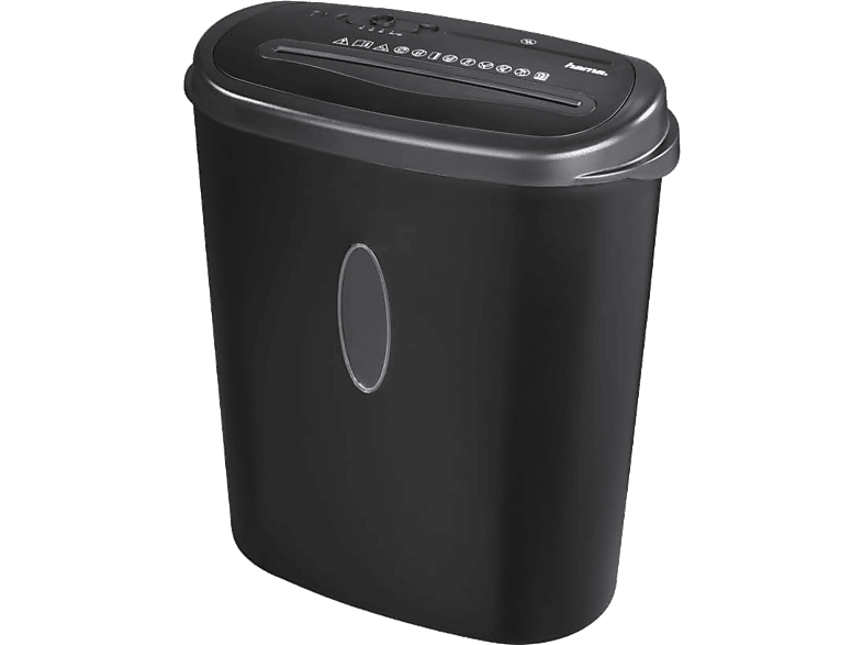 Destructora de papel - Hama X12CD, 21l, 72 dB, Tritura 12 hojas DIN A4, Cortes en Tiras 4 x 40 mm, Negro