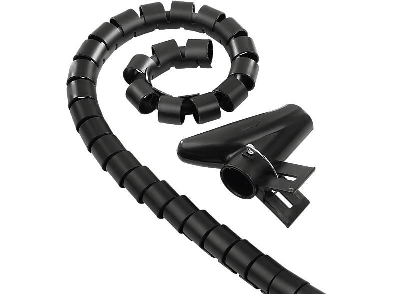 Organizador de cables - Hama 00220996, Flexible, Universal, 20 mm, 2,5 m, Negro