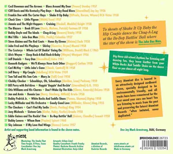 Rückseite der CD-Hülle mit Titelliste, Copyright-Informationen und Künstlerdetails.