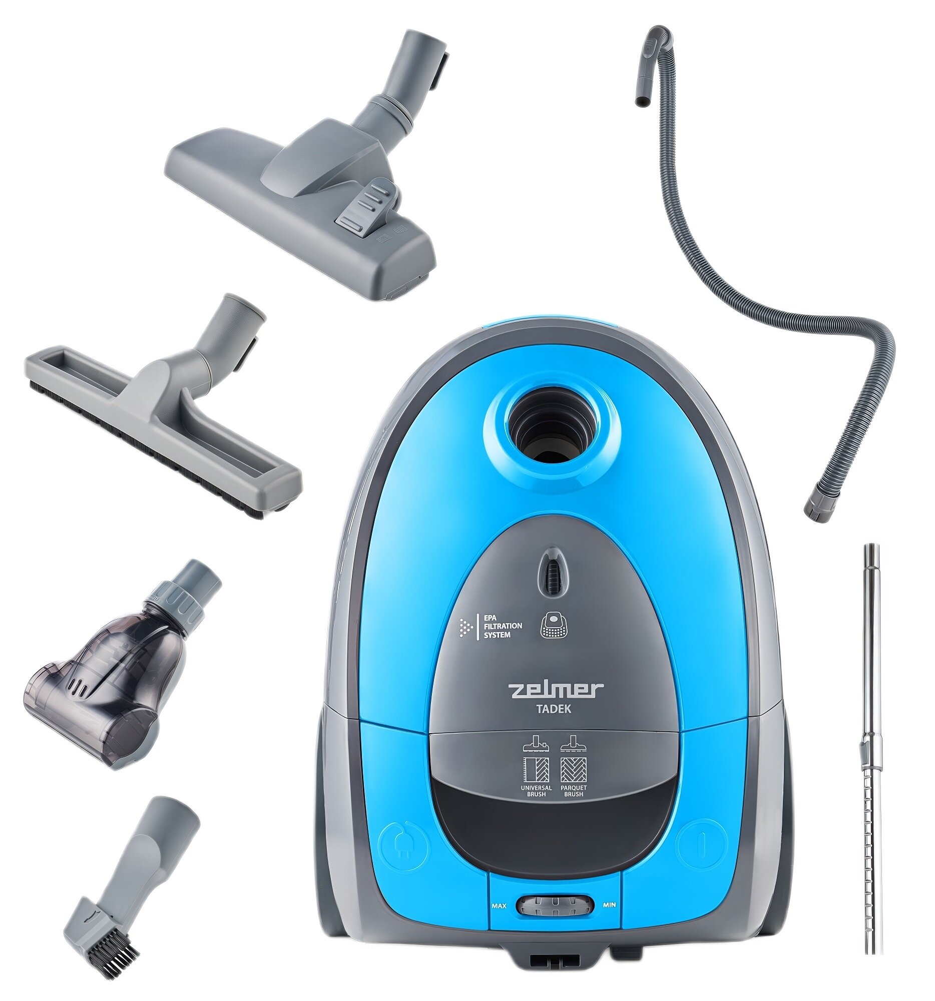 Odkurzacz z workiem ZELMER ZVC262 Tadek Niebieski