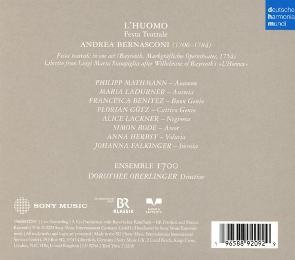 CD-Cover. Text über eine musikalische Aufführung, Namen der Interpreten und ein Logo.