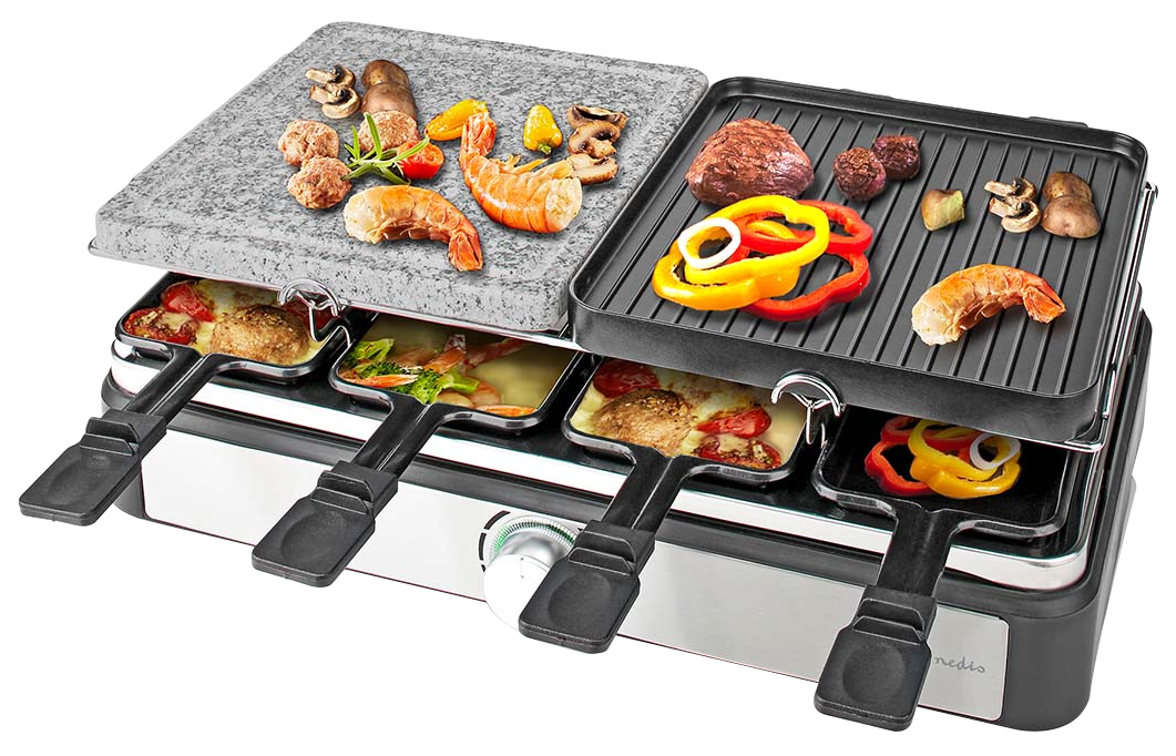 NEDIS FCRA300FBK8 Gourmet / Raclette sütőszett, 8 személyes