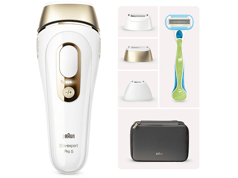 Фото - Епілятор Braun Depilator  IPL Silk-expert Pro 5 PL 5242 Biało-złoty 