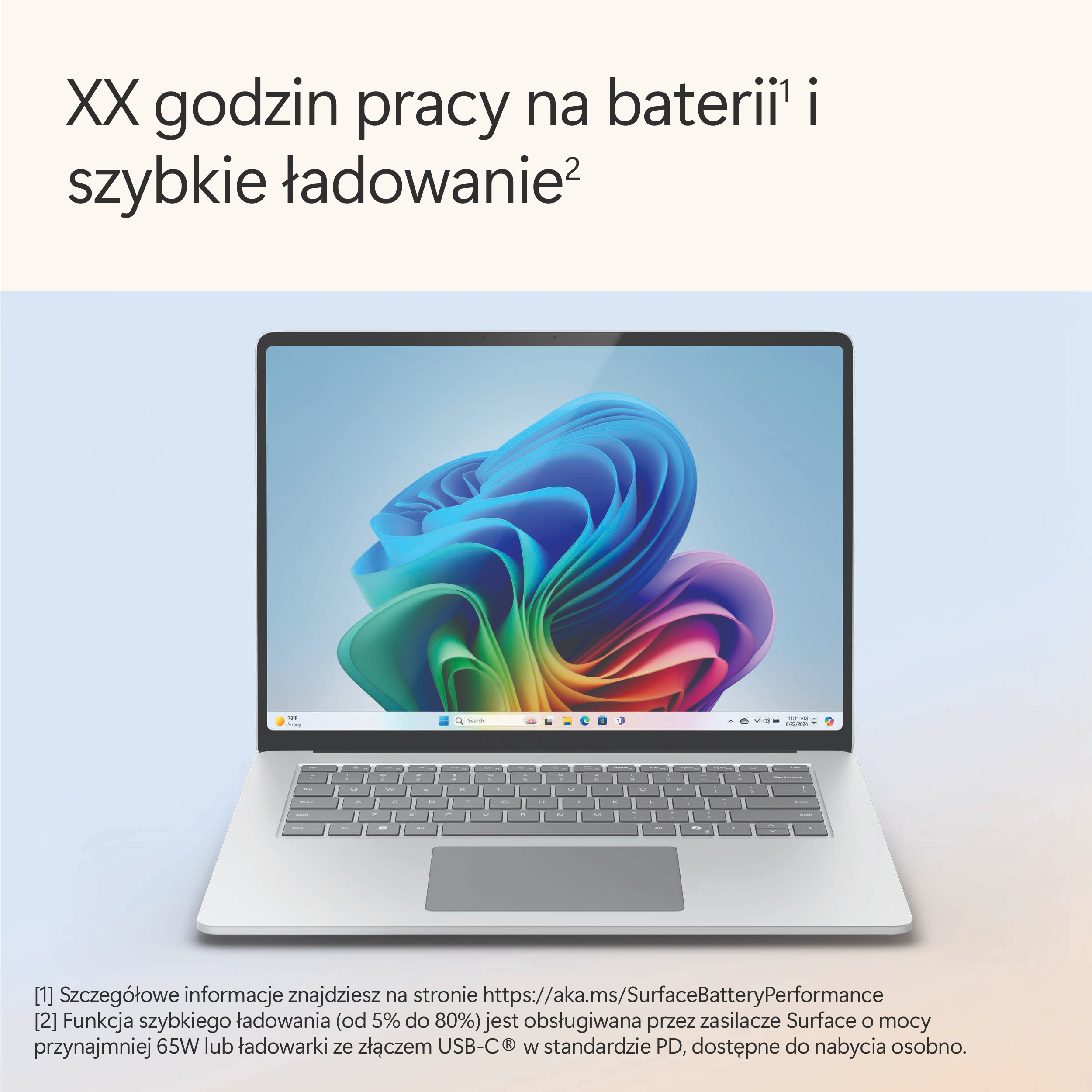 Laptop z kolorowym wyświetlaczem i tekstem.