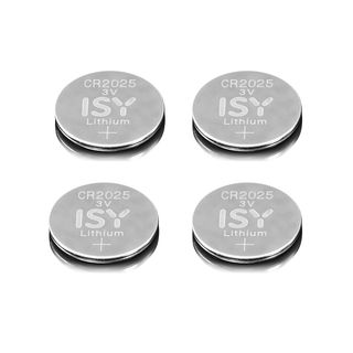 ISY IBA 2025 CR2025 3V Lithium 4-Pack Lithium-Knopfzelle CR2025 3V Knopfzelle, 3 Volt 4 Stück