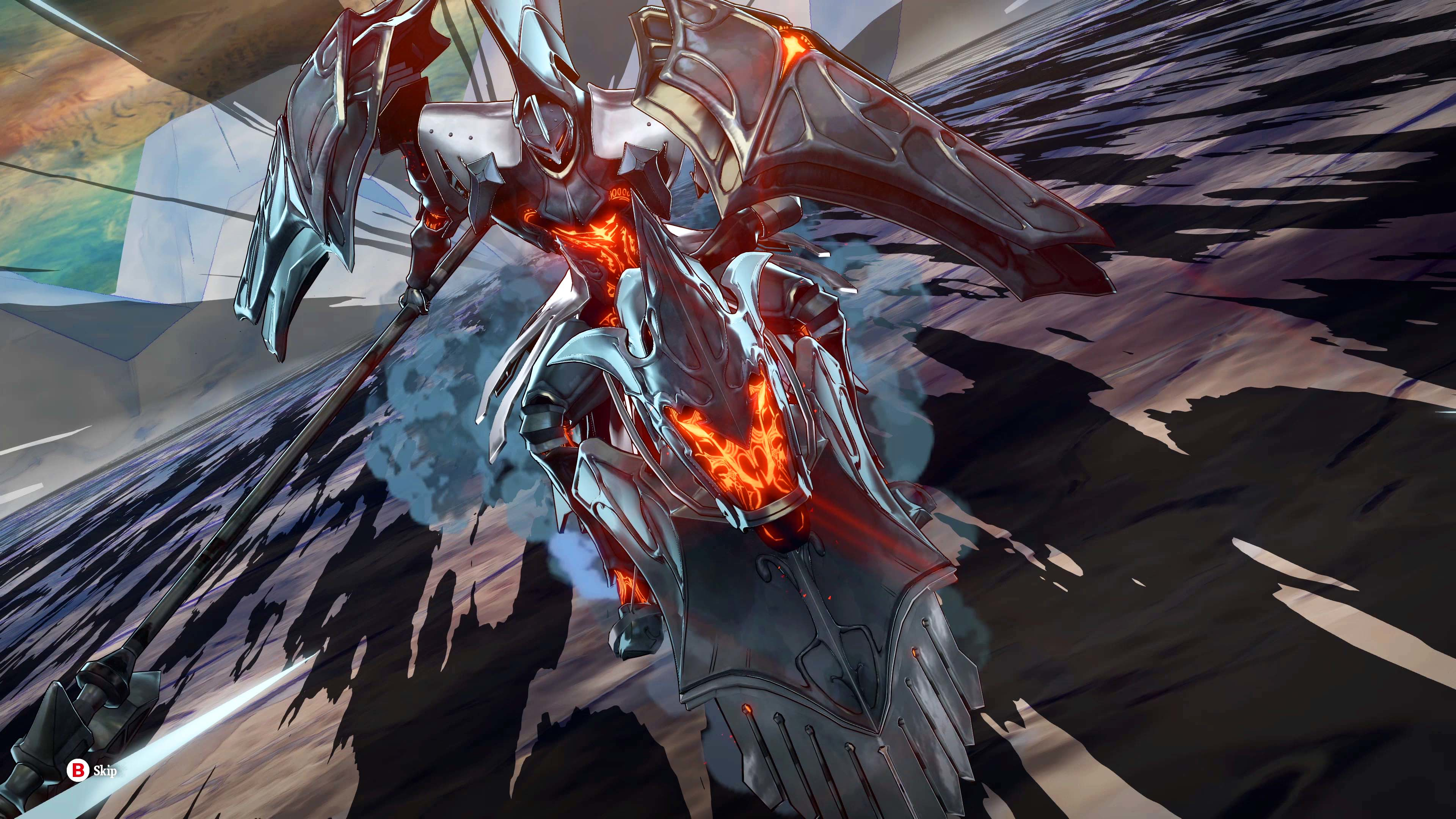 Un personnage robotique avec un cœur ardent et une armure brillante, dans une pose dynamique.