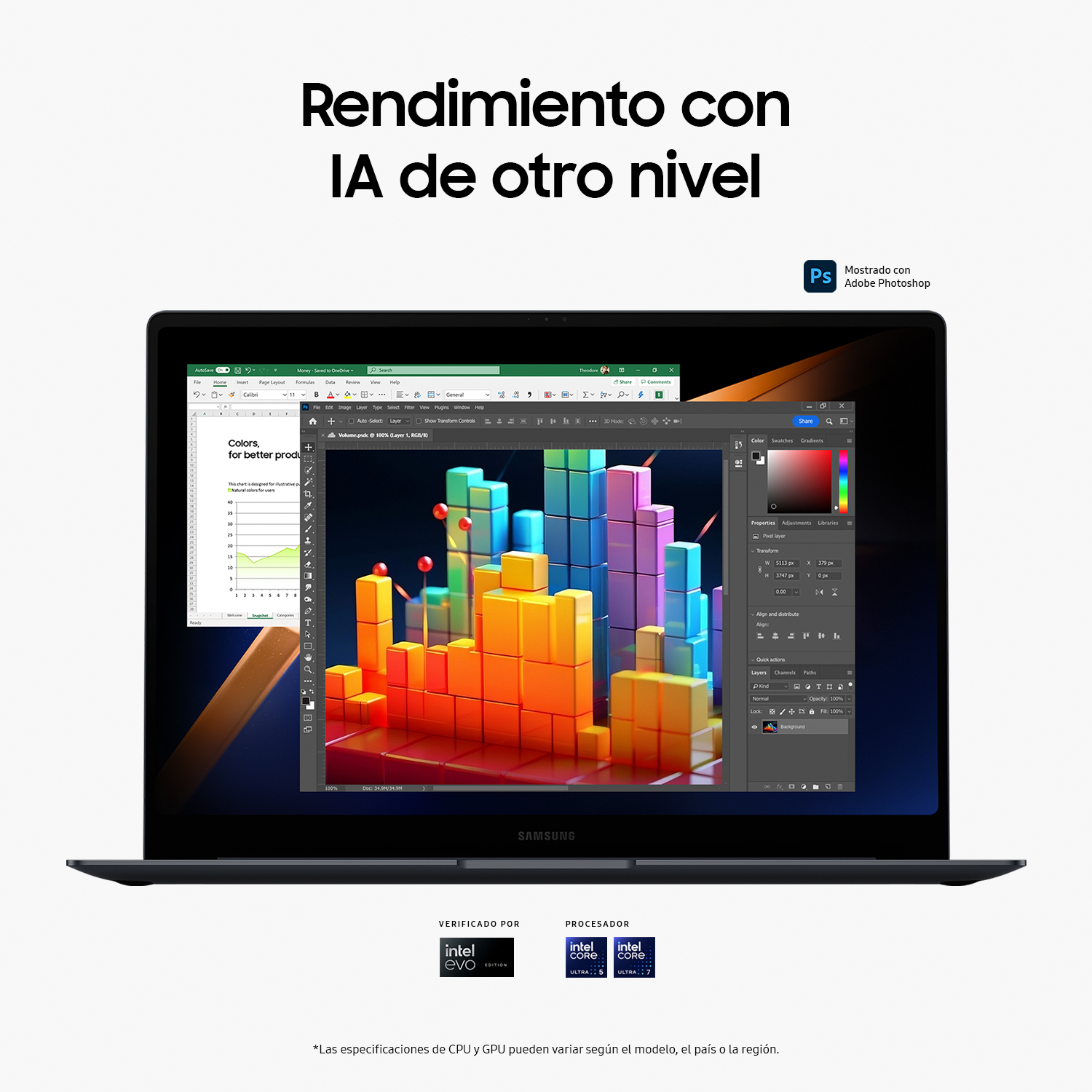 Portátil - Samsung Galaxy Book4 Pro Profesional, 16" WQXGA+, Intel® Evo™ Edition Core™ Ultra 7-155H, 32GB RAM, 512GB, Arc®, W11P, IA, Gris