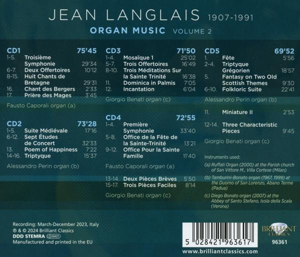 Rückseite der CD mit Titellisten und einem Musikkünstler.